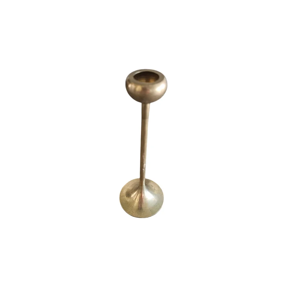 Vintage Mid Century Himark Taiwan Brass Candlestick Thin Tall